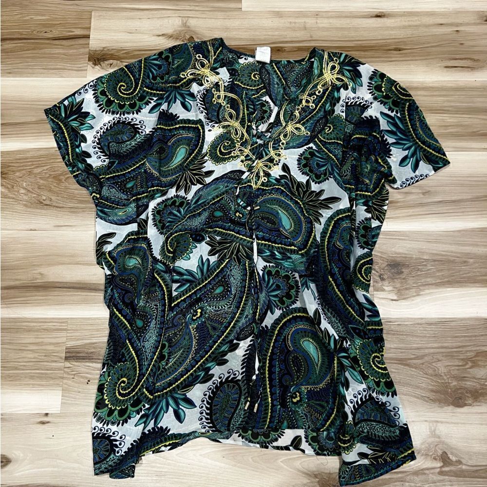 Laundry by Shelli Segal Paisley Flowing Dress Tunic Women’s Medium
